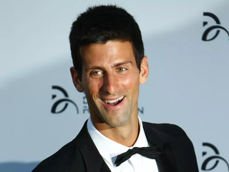 Novak Djokovic at a Novak Djokovic Foundation event