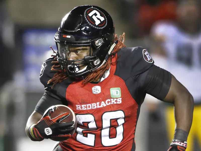 Ottawa Redblacks running back Timothy Flanders