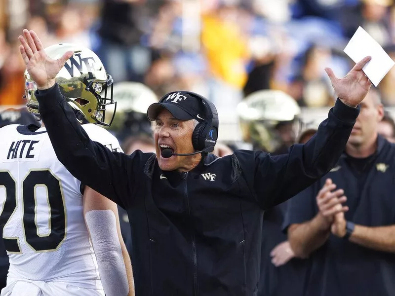 Wake Forest head coach Dave Clawson