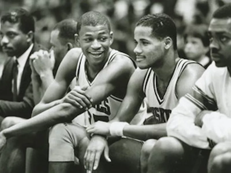 Northeastern's Reggie Lewis and Andre LaFleur