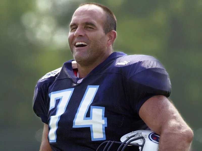 Bruce Matthews laughing