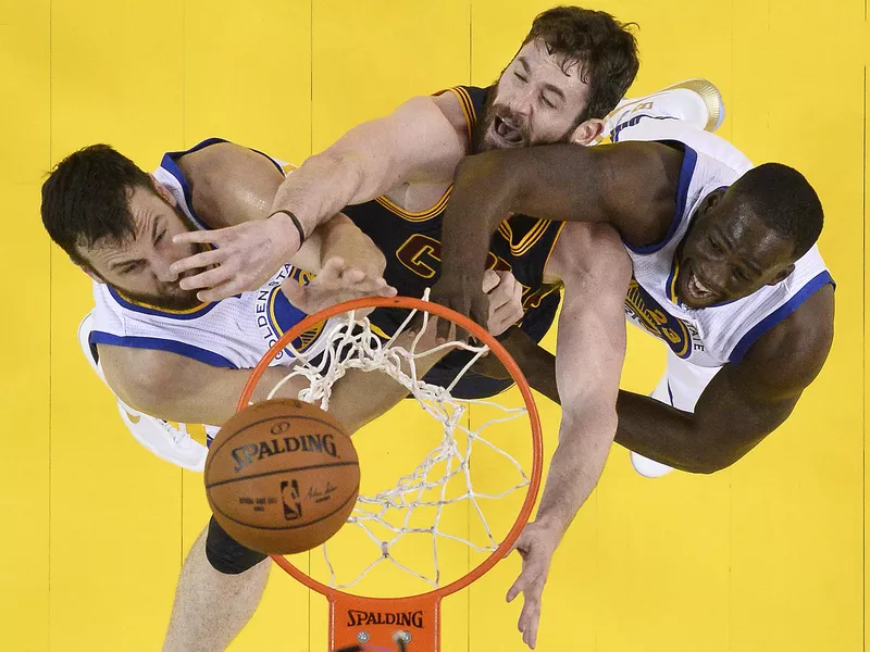 Kevin Love, Draymond Green, Andrew Bogut