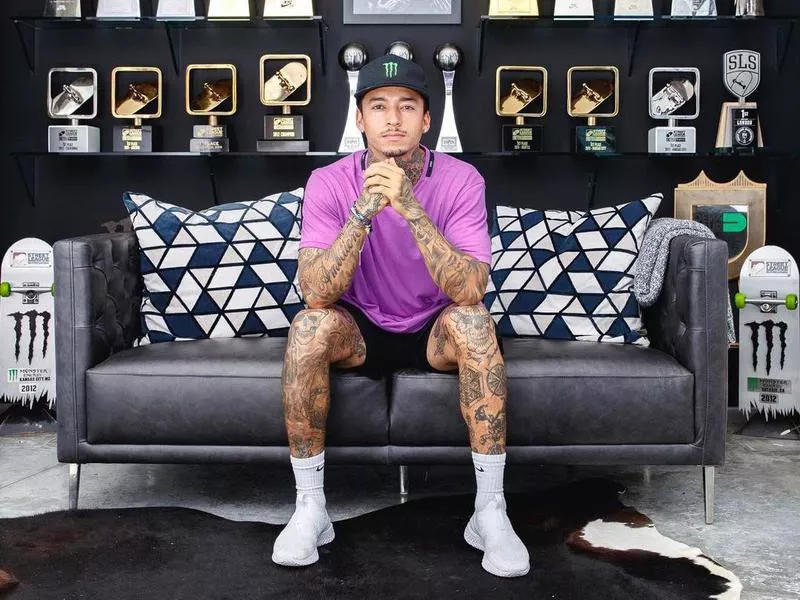 Nyjah Huston with awards