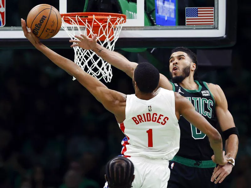 Mikal Bridges and Jayson Tatum