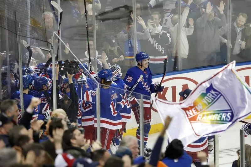 New York Rangers celebrate