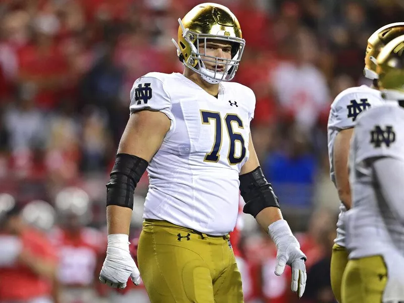 Notre Dame offensive lineman Joe Alt