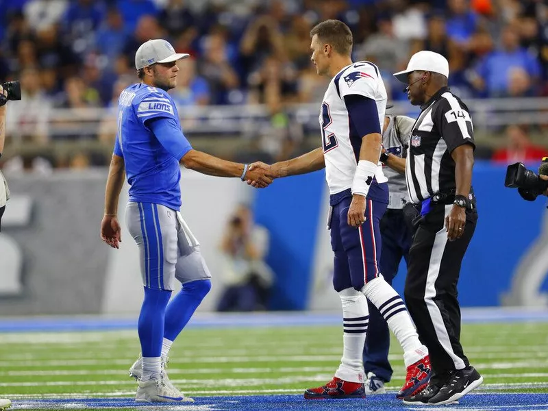 Matthew Stafford and Tom Brady