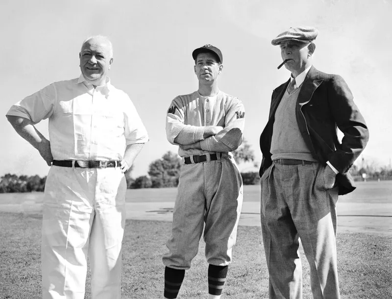 Mike Martin, Bucky Harris, and Clark Griffith