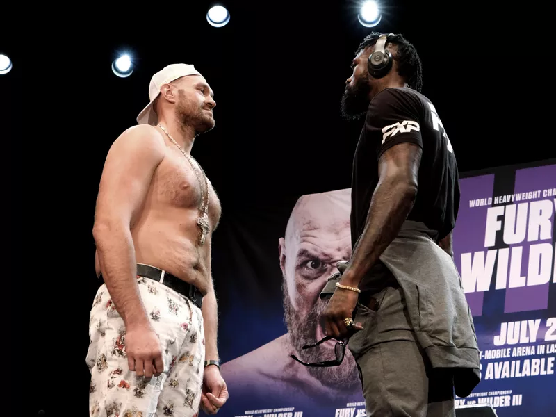 Tyson Fury and Deontay Wilder face off