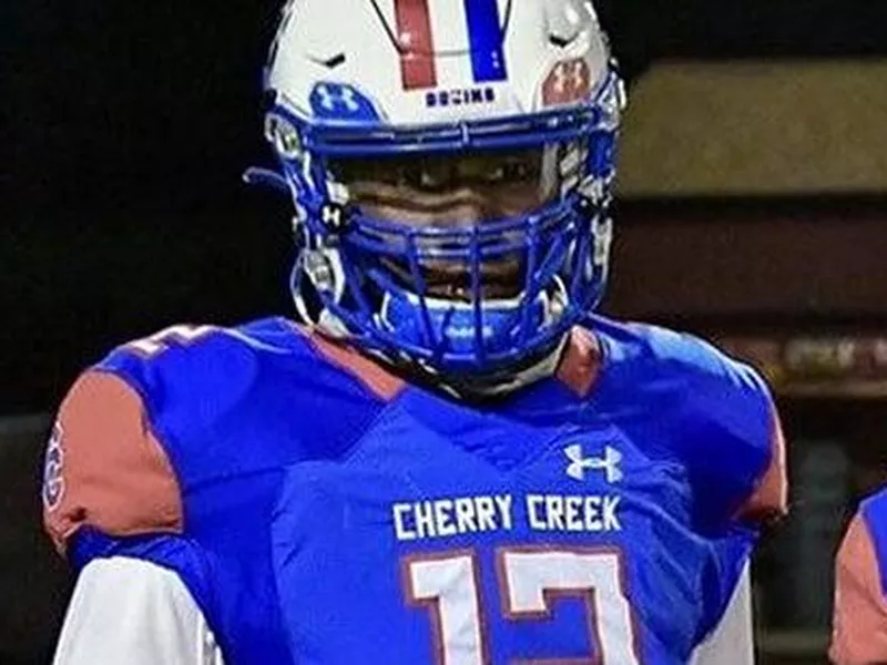 Cherry Creek defensive end Blake Purchase