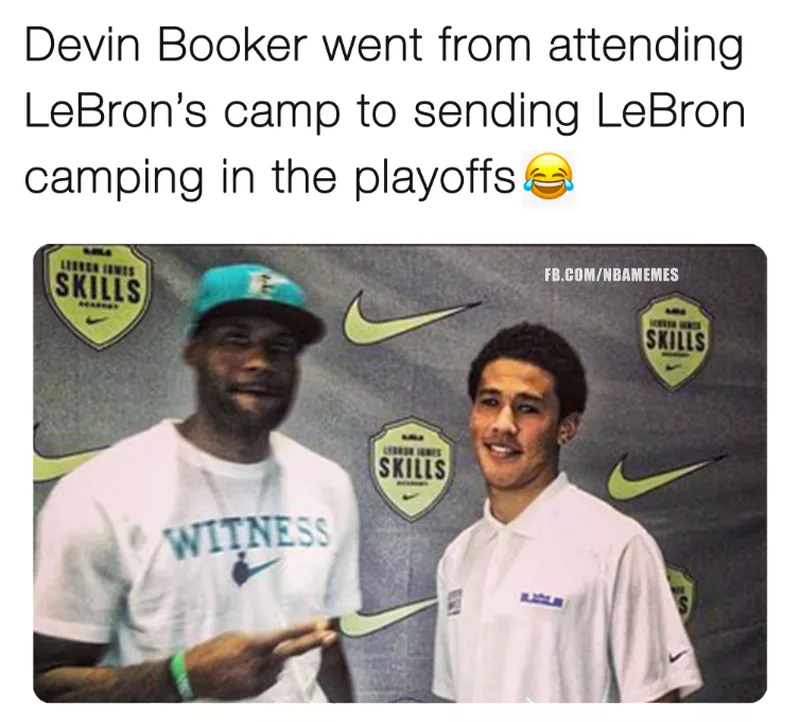 LeBron, Devin Booker meme