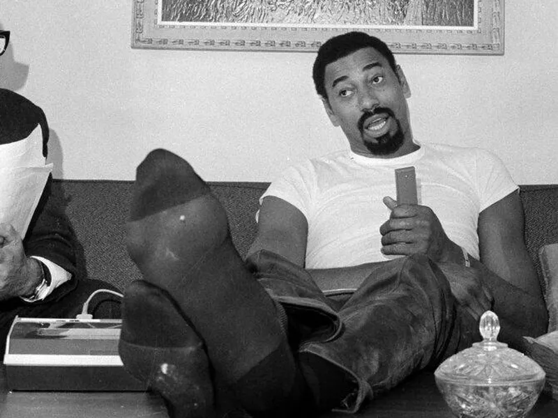 Wilt Chamberlain at home