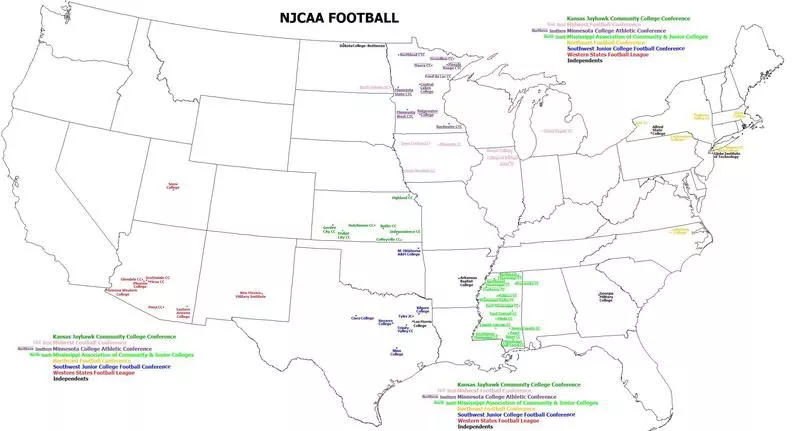 Junior college football teams