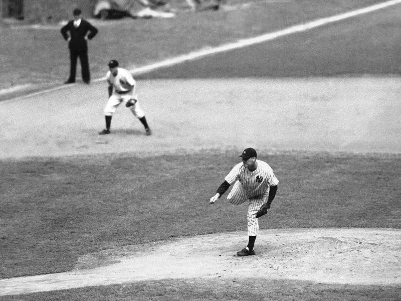 Red Ruffing in action on the mound