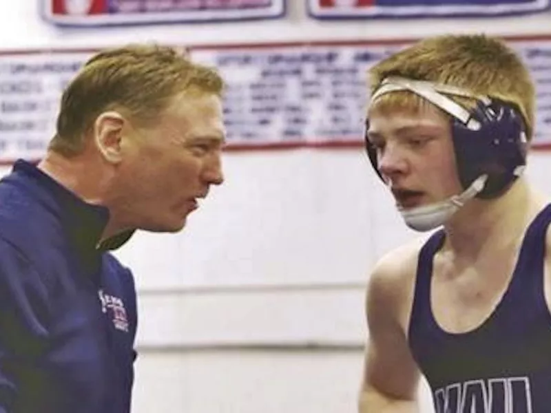 Mount Anthony wrestling head coach Scott Legacy