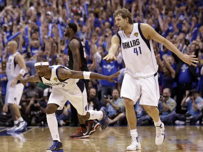 Jason Terry and Dirk Nowitzki