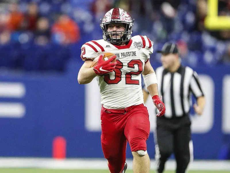 New Palestine High running back Charlie Spegal