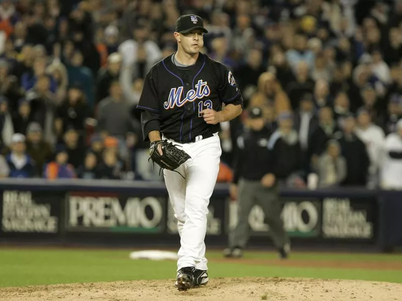 New York Mets pitcher Billy Wagner celebrates