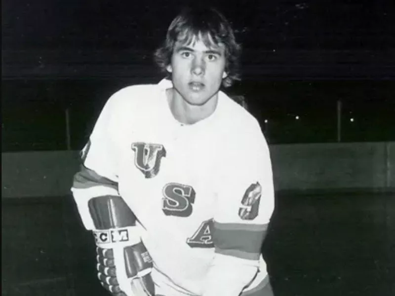 Neal Broten with Team USA