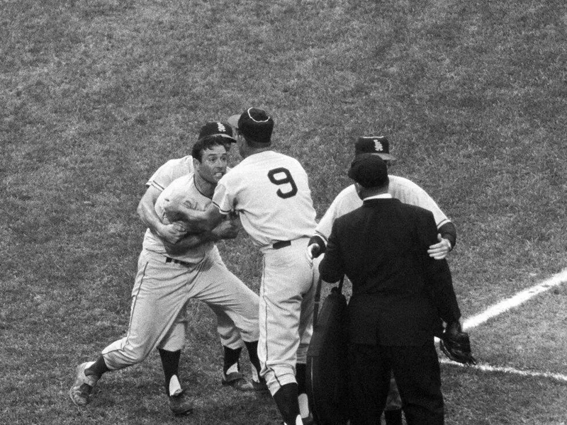 Jimmy Piersall argues with ump in 1963