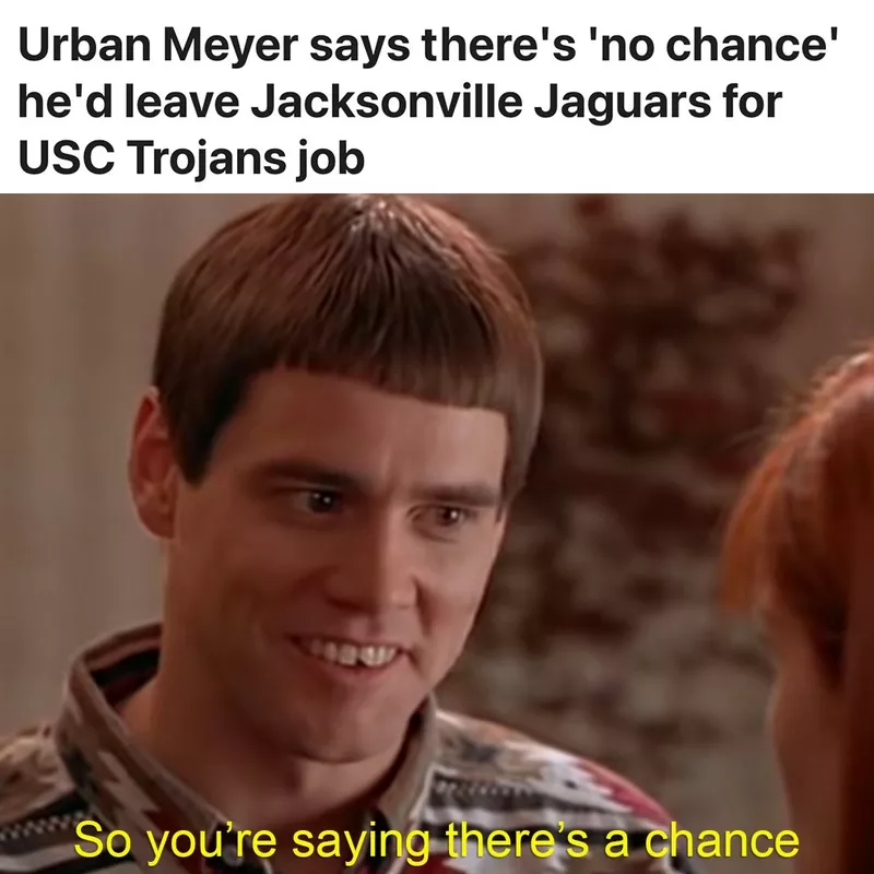 Urban Meyer/Dumb and Dumber meme