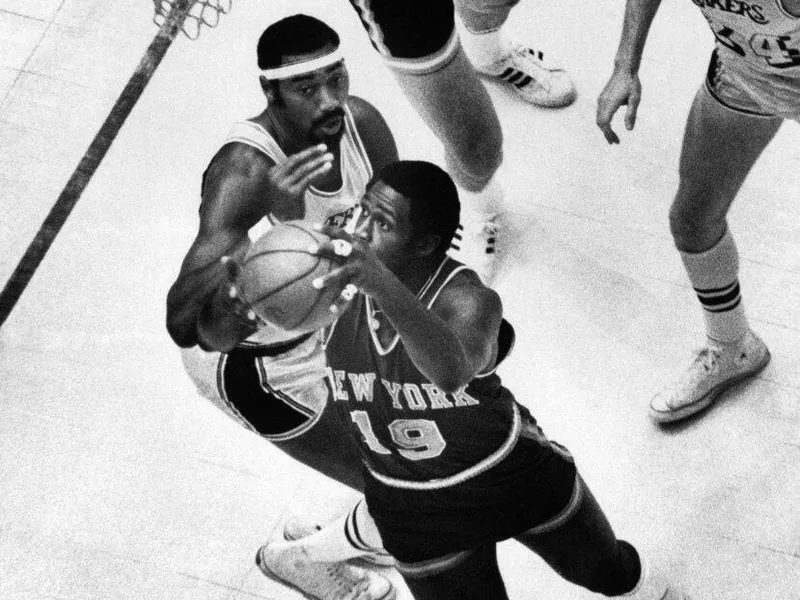 Willis Reed and Wilt Chamberlain