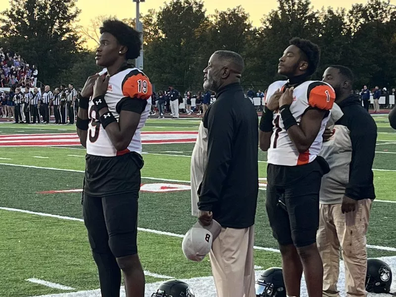 Belleville quarterback Bryce Underwood and linebacker Jeremiah Beasley