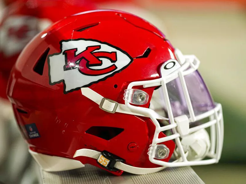 Kansas City Chiefs logo on helmet