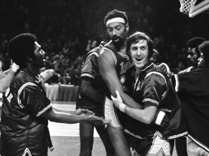 Wilt Chamberlain and Pat Riley