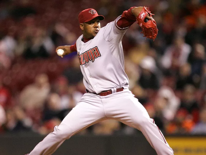 Tony Pena pitching for Arizona Diamondbacks