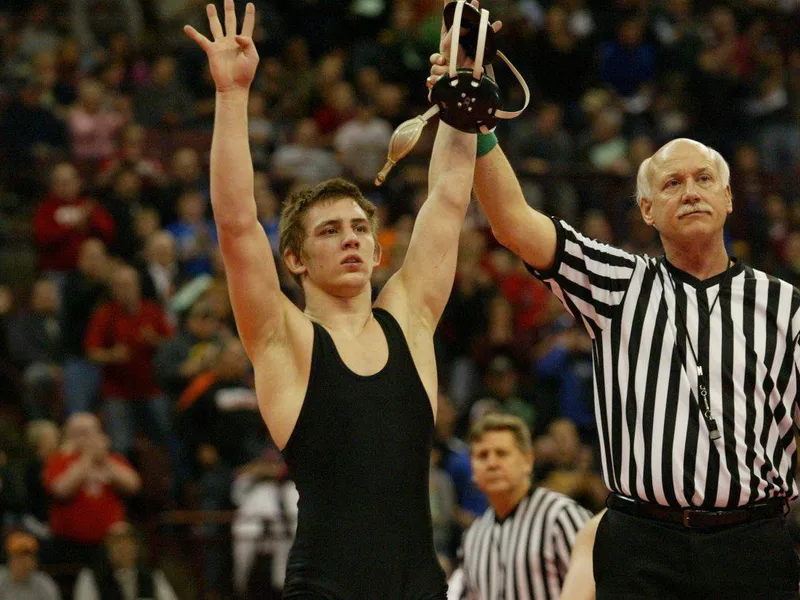 St. Edward High wrestler Dean Heil