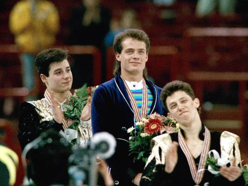 Kurt Browning on the podium