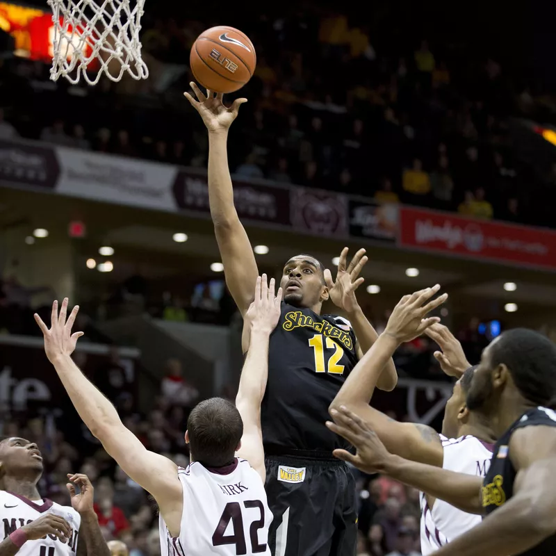 Wichita State Shockers forward Darius Carter shoots