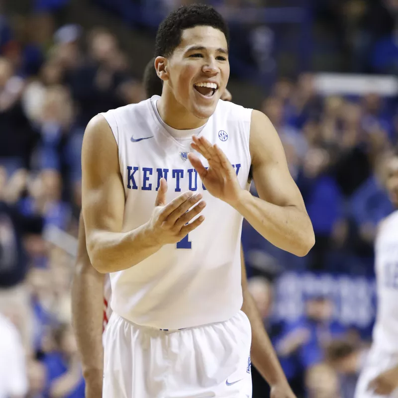 Kentucky's Devin Booker celebrating