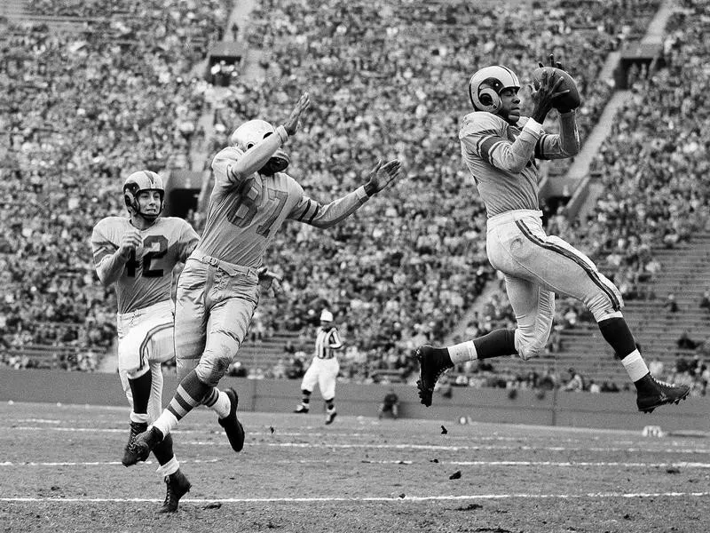 Los Angeles Rams cornerback Dick 'Night Train' Lane