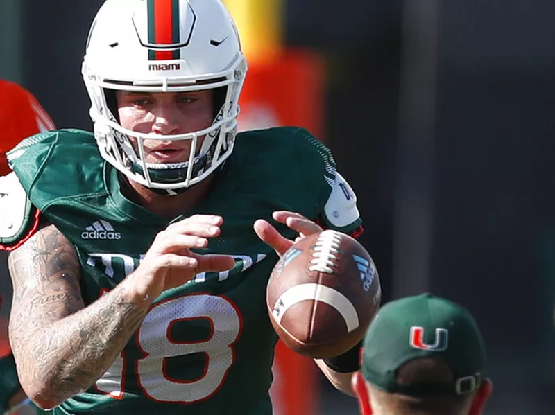 Miami quarterback Tate Martell