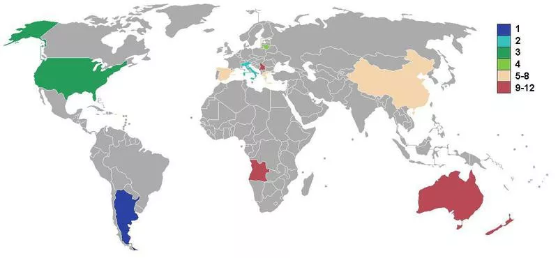 2004 Olympics men's basketball map