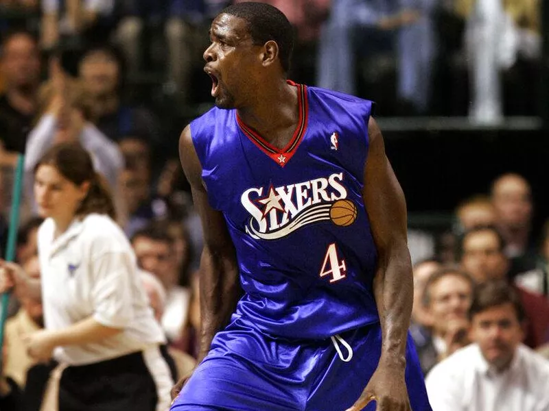 Chris Webber with the Philadelphia 76ers