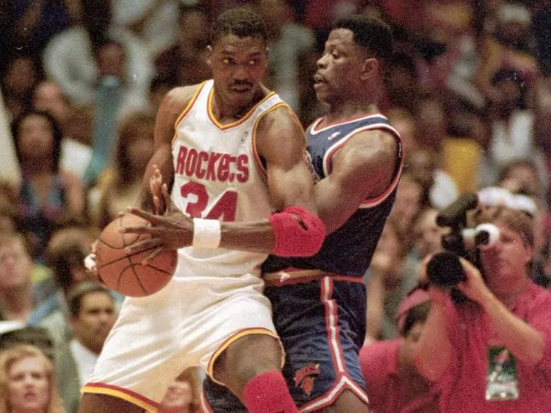 Hakeem Olajuwon and Patrick Ewing