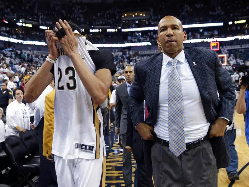 Anthony Davis and Monty Williams