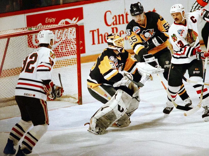 Goalie Tom Barrasso