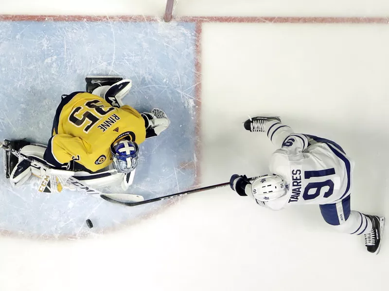 John Tavares in action in second period