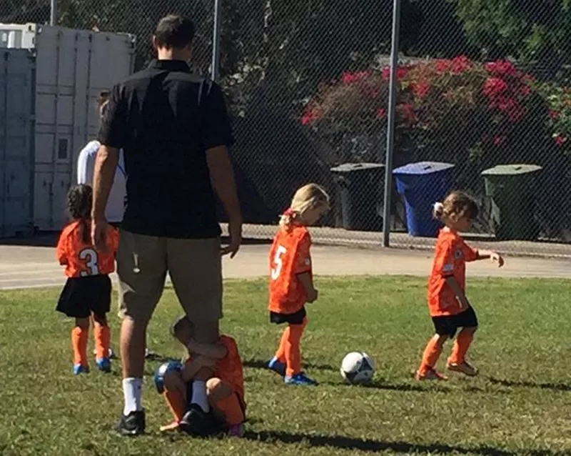 Coaching girls youth soccer team