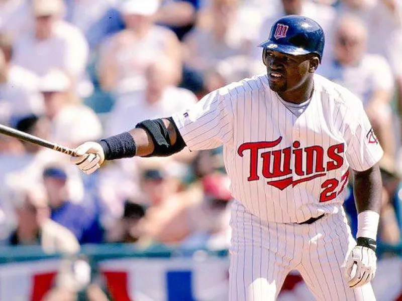 David Ortiz hitting with the Twins