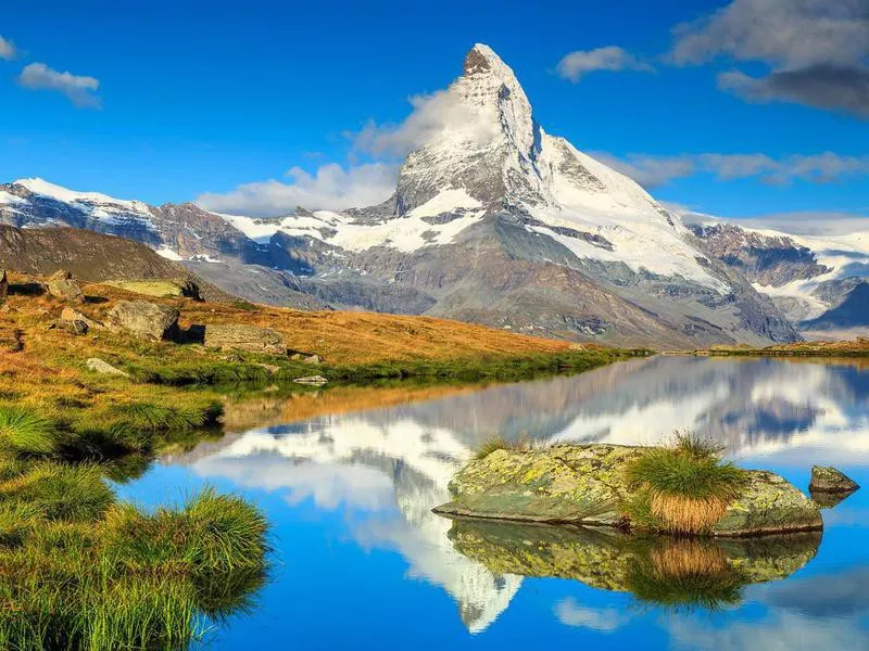 Matterhorn peak in Zermatt,Switzerland