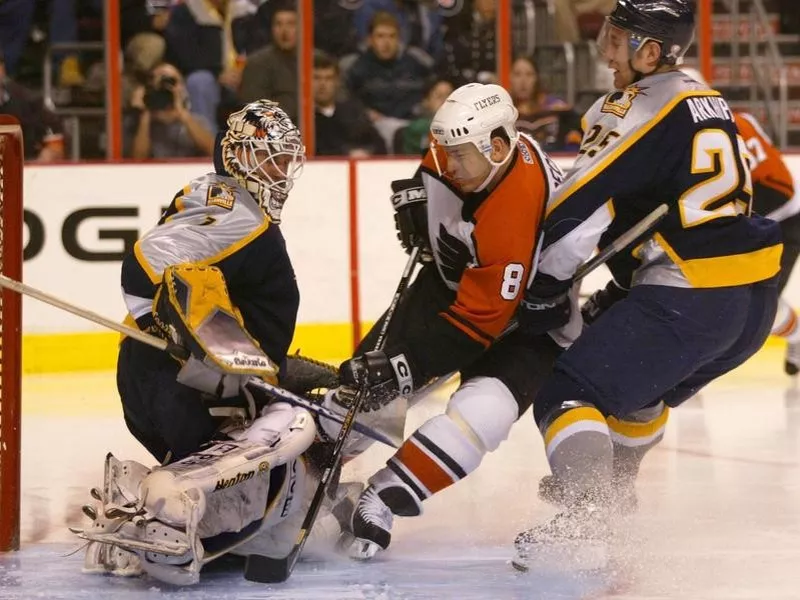 Mark Recchi with the Philadelphia Flyers