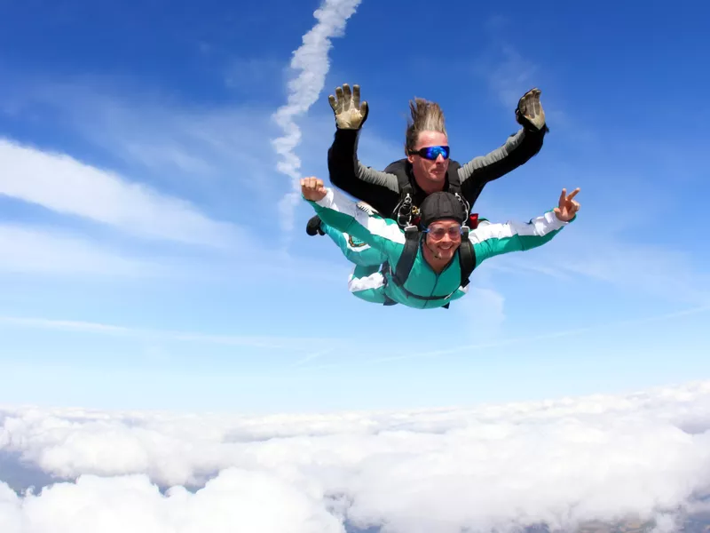 Tandem skydiving