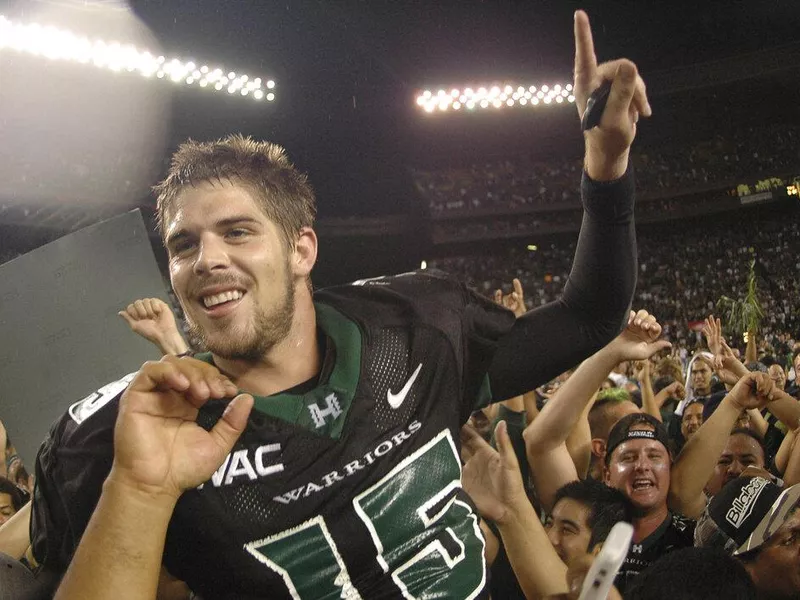 Hawaii quarterback Colt Brennan