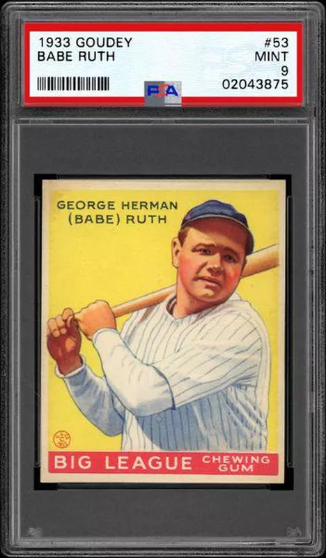 Babe Ruth 1933 Goudey Card