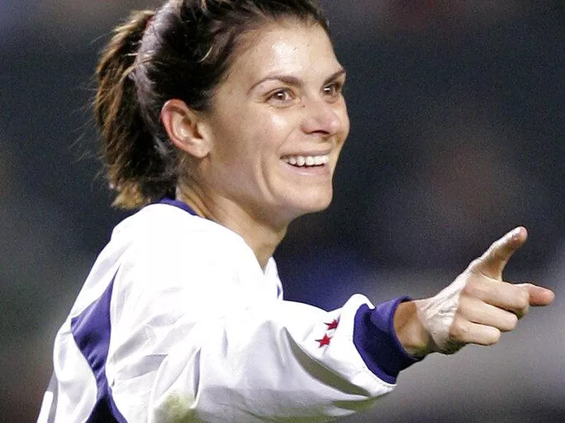 U.S. soccer player Mia Hamm